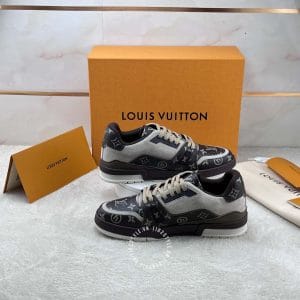LV Sneakers Louis Vuitton đen họa tiết monogram sang trọng - Ảnh 4