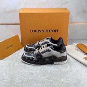 LV Sneakers Louis Vuitton đen họa tiết monogram sang trọng - Ảnh 3