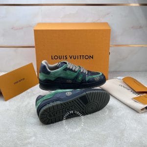 LV Sneakers Louis Vuitton phối màu xanh lục họa tiết monogram - Ảnh 6