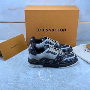 LV Sneakers Louis Vuitton đen họa tiết monogram sang trọng - Ảnh 2