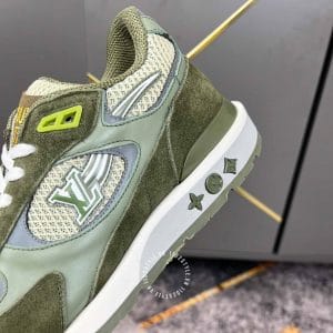 Giày Louis Vuitton Sneaker Runaway xanh rêu độc lạ - Ảnh 7