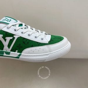 Giày Louis Vuitton charlie sneaker màu trắng xanh logo LV - Ảnh 7