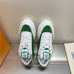 Giày Louis Vuitton charlie sneaker màu trắng xanh logo LV - Ảnh 2