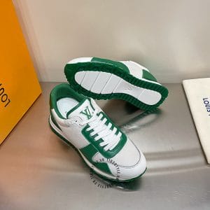 Giày thể thao LV Sneakers cải vải trắng phối xanh lá cao cấp - Ảnh 2
