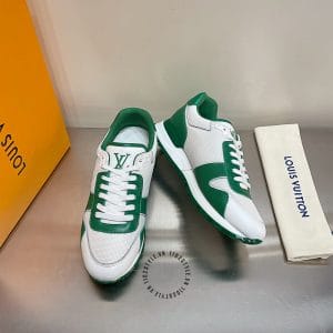 Giày thể thao LV Sneakers cải vải trắng phối xanh lá cao cấp - Ảnh 4