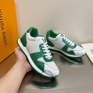 Giày thể thao LV Sneakers cải vải trắng phối xanh lá cao cấp - Ảnh 5