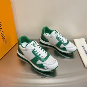 Giày thể thao LV Sneakers cải vải trắng phối xanh lá cao cấp - Ảnh 3