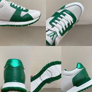 Giày thể thao LV Sneakers cải vải trắng phối xanh lá cao cấp - Ảnh 8