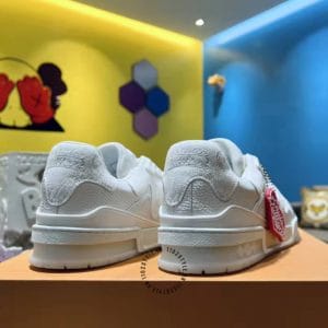Giày Louis Vuitton Sneaker trắng da sần phiên bản cao cấp - Hình ảnh 5