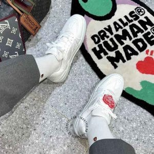 Giày Louis Vuitton Sneaker trắng da sần phiên bản cao cấp - Hình ảnh 6
