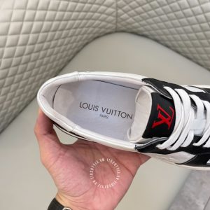 Giày Louis Vuitton sneaker replica phối màu trắng đen Monogram - Ảnh 8
