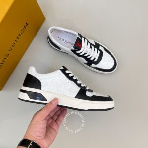 Giày Louis Vuitton sneaker replica phối màu trắng đen Monogram - Ảnh 2
