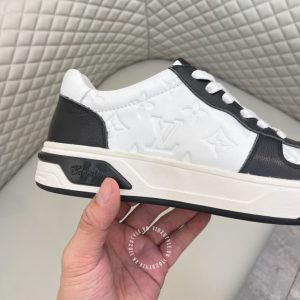 Giày Louis Vuitton sneaker replica phối màu trắng đen Monogram - Ảnh 7