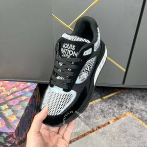 Giày LV Sneakersdáng thể thao đen có phản quang - Ảnh 5