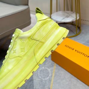 Giày LV Sneakers thể thao nam màu xanh cốm cao cấp - Ảnh 6