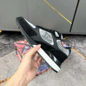Giày LV Sneakersdáng thể thao đen có phản quang - Ảnh 6