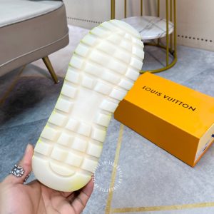 Giày LV Sneakers thể thao nam màu xanh cốm cao cấp - Ảnh 9