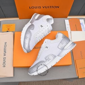 Giày thể thao LV Sneakers màu trắng phối bạc cao cấp - Ảnh 3