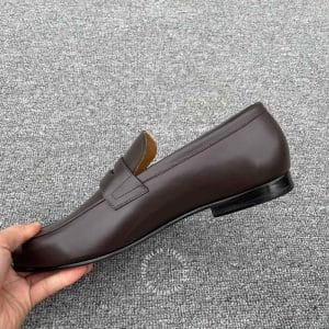 Giày nam cao cấp Louis Vuitton da màu nâu đế cứng lịch lãm - Hình ảnh 6
