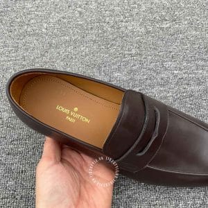 Giày nam cao cấp Louis Vuitton da màu nâu đế cứng lịch lãm - Hình ảnh 5