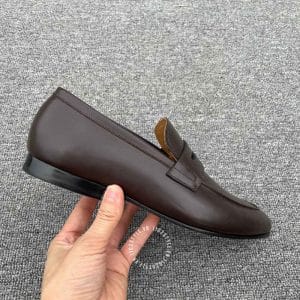 Giày nam cao cấp Louis Vuitton da màu nâu đế cứng lịch lãm - Hình ảnh 7