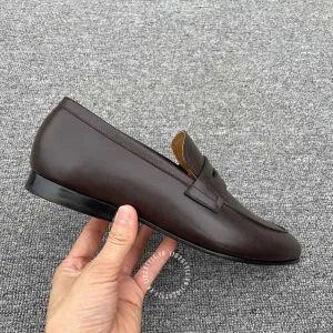 Giày nam cao cấp Louis Vuitton da màu nâu đế cứng lịch lãm - Ảnh 7