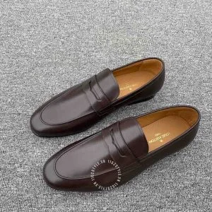 Giày nam cao cấp Louis Vuitton da màu nâu đế cứng lịch lãm - Ảnh 2