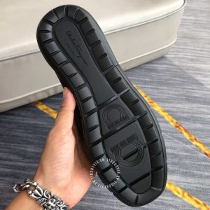 Giày nam hàng hiệu Salvatore Ferragamo màu đen logo kim loại - Ảnh 8