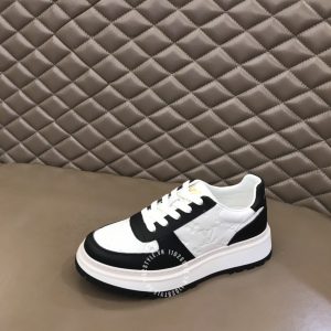 Giày nam hàng hiệu LV Sneakers phối trắng đen họa tiết cao cấp - Ảnh 8