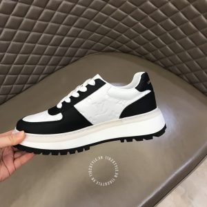 Giày nam hàng hiệu LV Sneakers phối trắng đen họa tiết cao cấp - Ảnh 7