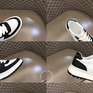 Giày nam hàng hiệu LV Sneakers phối trắng đen họa tiết cao cấp - Ảnh 9