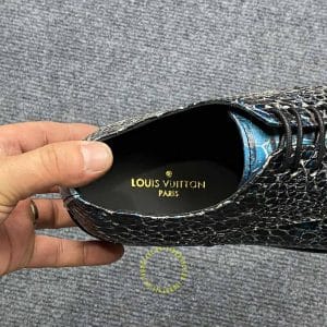 Giày nam hàng hiệu Louis Vuitton da rắn phối màu xanh đen - Ảnh 7