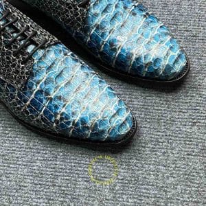 Giày nam hàng hiệu Louis Vuitton da rắn phối màu xanh đen - Ảnh 6