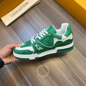 Giày LV Sneakers Louis Vuitton xanh lá hàng hiệu cao cấp - Ảnh 7