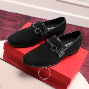 Giày nam Salvatore Ferragamo da lộn màu đen phiên bản cao cấp - Ảnh 2