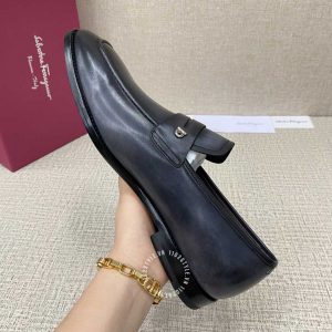 Giày nam cao cấp Salvatore Ferragamo màu đen mờ - Ảnh 7