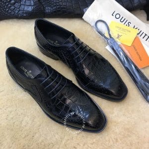 Giày nam cao cấp Louis Vuitton dập vân cá sấu giá tốt nhất - Hình ảnh 2
