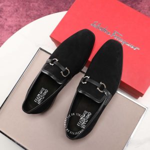 Giày nam Salvatore Ferragamo da lộn màu đen phiên bản cao cấp - Ảnh 4