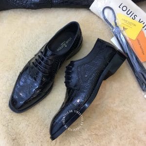 Giày nam cao cấp Louis Vuitton dập vân cá sấu giá tốt nhất - Hình ảnh 4