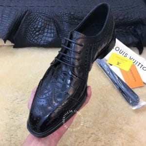 Giày nam cao cấp Louis Vuitton dập vân cá sấu giá tốt nhất - Hình ảnh 6