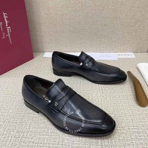 Giày nam cao cấp Salvatore Ferragamo màu đen mờ - Ảnh 2