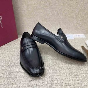 Giày nam cao cấp Salvatore Ferragamo màu đen mờ - Ảnh 4