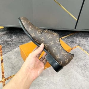 Giày nam cao cấp hàng hiệu Louis Vuitton màu nâu họa tiết Monogam - Hình ảnh 6