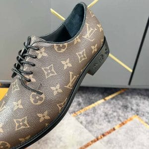 Giày nam cao cấp hàng hiệu Louis Vuitton màu nâu họa tiết Monogam - Hình ảnh 7