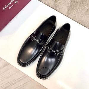 Giày Loafer Salvatore Ferragamo đen trơn phiên bản cao cấp - Ảnh 3