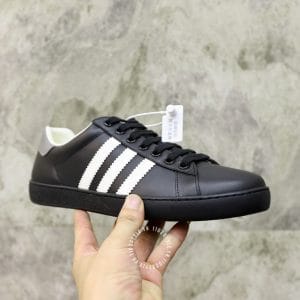 Giày Gucci thể thao nam màu đen họa tiết sọc trắng hàng hiệu - Hình ảnh 5