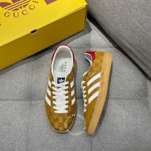 Giày Gucci Sneaker thể thao nam màu olive họa tiết Monogram - Hình ảnh 2