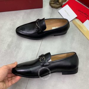 Giày Salvatore Ferragamo màu đen phiên bản cao cấp - Ảnh 2