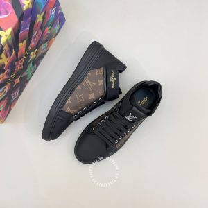 Giày nam hàng hiệu Louis Vuitton Sneaker cổ ngắn màu đen - Ảnh 3