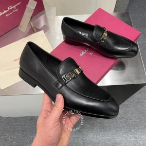 Giày Salvatore Ferragamo nam màu đen hàng hiệu - Ảnh 4